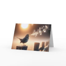 誕生日鳥が柵で歌う