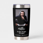 誕生日黒人伝説 保温保冷タンブラー (正面)