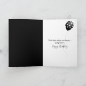 誕生日黒猫トイレの紙 カード (内部)