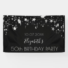 誕生日黒銀星ウェルカム 横断幕