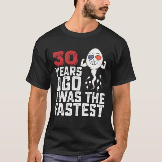 誕生日３０年前に俺は最速だった Tシャツ (正面)
