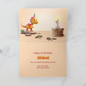 誕生日1回目のビッグナンバー写真 | ディノリトルドラゴン カード (内部)