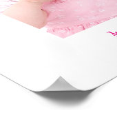 誕生日1回目のフォトカスタムパーティーボードにサインイン ポスター (角)