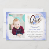 誕生日1回目のフォトパーティー 招待状 (正面)