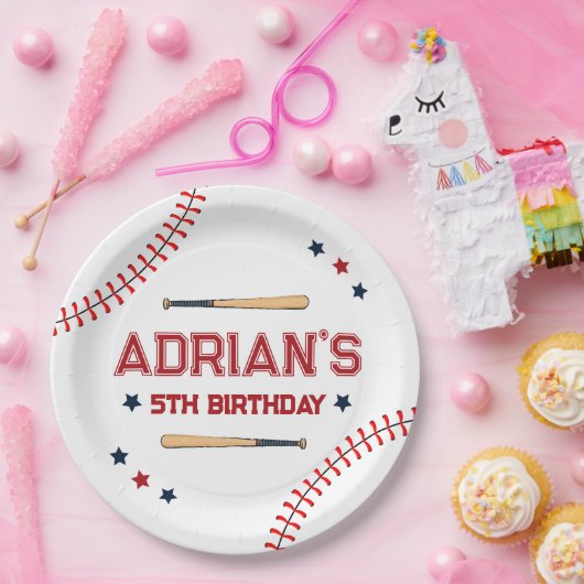 誕生日1回目の野球 ペーパープレート (パーティー)