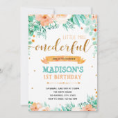 誕生日1日の招待 招待状 (正面)