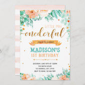 誕生日1日の招待 招待状 (正面/裏面)