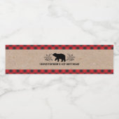 誕生日1日パーティーバッファロープリッドランバージャック ペットボトルラベル (シングルラベル)