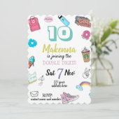 誕生日10代のの招待、Vsco、2桁の 招待状 (スタンド正面)