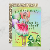 誕生日10代のカード (正面/裏面)