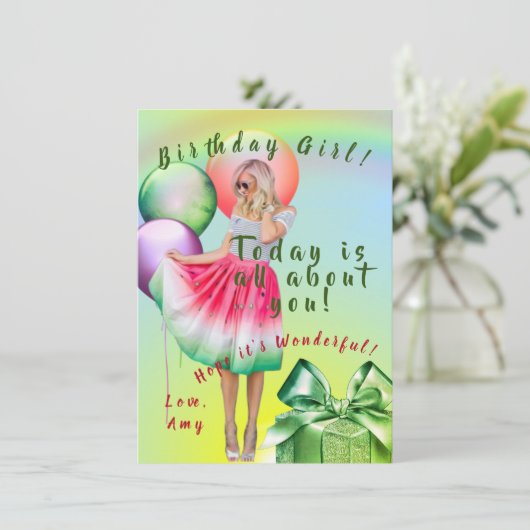 誕生日10代のカード (スタンド正面)