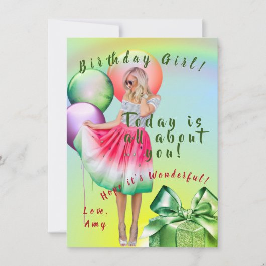 誕生日10代のカード (正面)