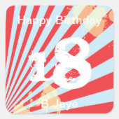 誕生日10代のパーティーの好意 | シール (正面)