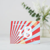 誕生日10代のパーティー招待状/サンキュー | ポストカード (スタンド正面)