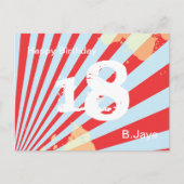 誕生日10代のパーティー招待状/サンキュー | ポストカード (正面)