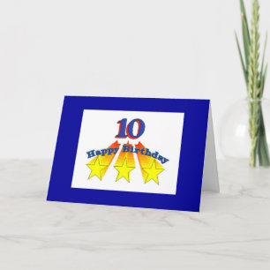 誕生日10歳のクリスチャンカード カード