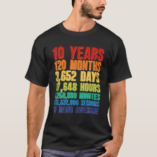 誕生日10 Yrs旧ギフト10th日ヴィンテージレトロC Tシャツ