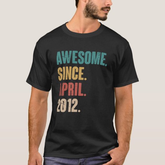 誕生日11th装飾4月11歳ヴィンタグ tシャツ (正面)