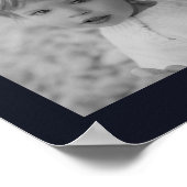 誕生日12フォト金ゴールドストリーマカスタムーの色 ポスター (角)