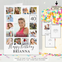 誕生日15写真任意の年齢のカスタムパーソナライズされた