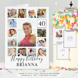 誕生日15写真任意の年齢のカスタムパーソナライズされた