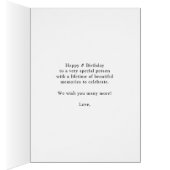 誕生日15写真任意の年齢のカスタムパーソナライズされた (内側 (右))