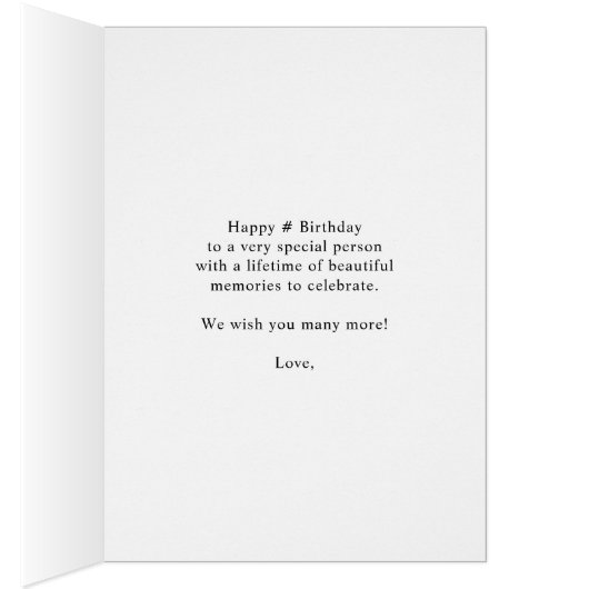 誕生日15写真任意の年齢のカスタムパーソナライズされた (内側 (右))