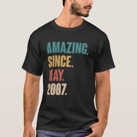 誕生日16th飾り2007年5月から素晴らしい tシャツ (正面)