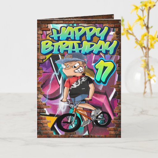 誕生日17番目 カード (黄色い花)