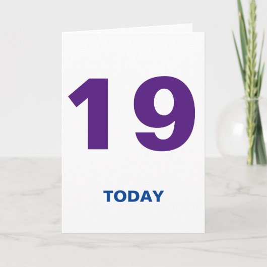 誕生日19歳19の今日 カード (正面)