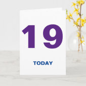 誕生日19歳19の今日 カード (黄色い花)