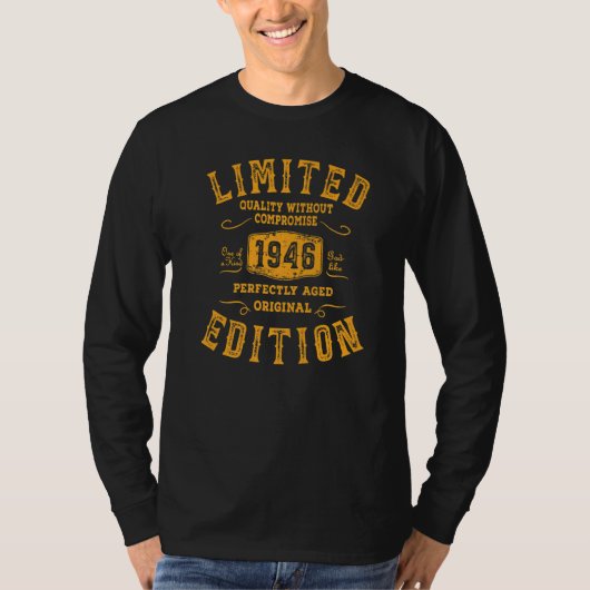 誕生日1946年の使用済みグランジヴィンテージ Tシャツ (正面)