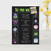 誕生日1954年 カード (黄色い花)