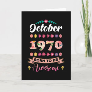 誕生日1970年10月ギフトウーマン カード
