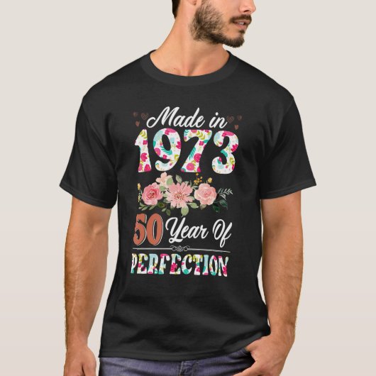 誕生日1973年50年の完成 Tシャツ (正面)