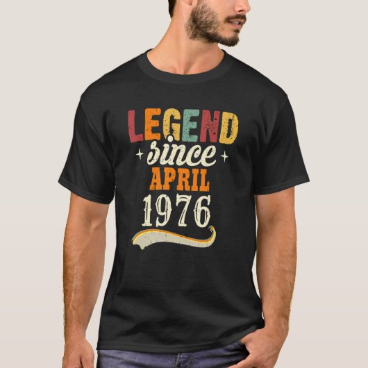 誕生日1976年4月素晴らし以降 Tシャツ (正面)