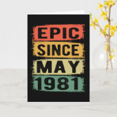 誕生日1981年生まれ5月 カード (黄色い花)