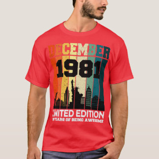 誕生日1981年12月39歳の畏敬 Tシャツ