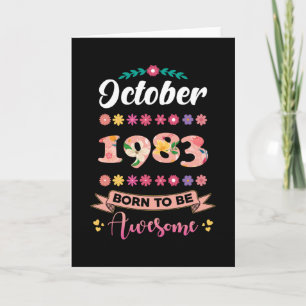 誕生日1983年10月ギフトウーマン カード