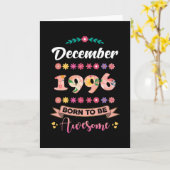 誕生日1996年12月ギフトウーマン カード (黄色い花)