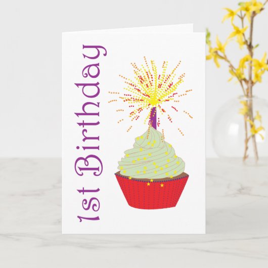 誕生日1 カード (黄色い花)