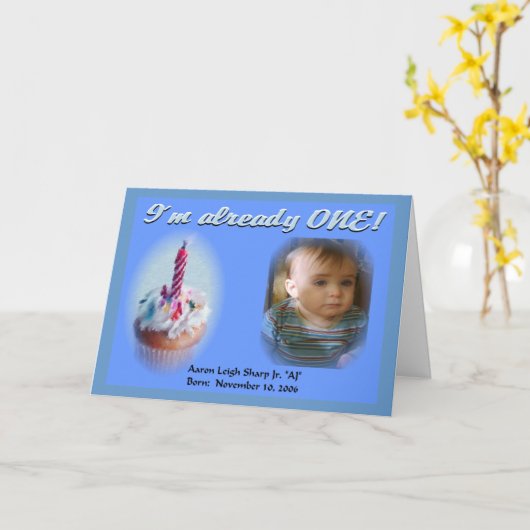 誕生日1 カード (黄色い花)