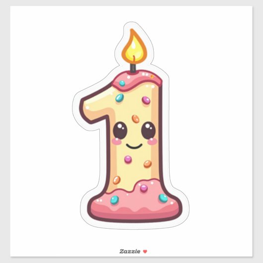 誕生日1 シール (シート)