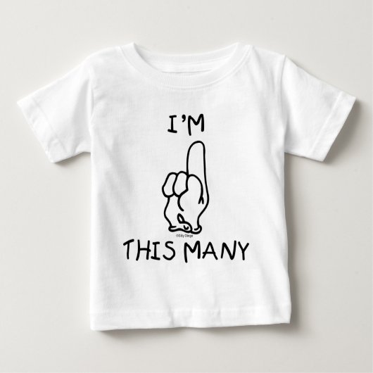 誕生日1Tシャツ ベビーTシャツ (正面)