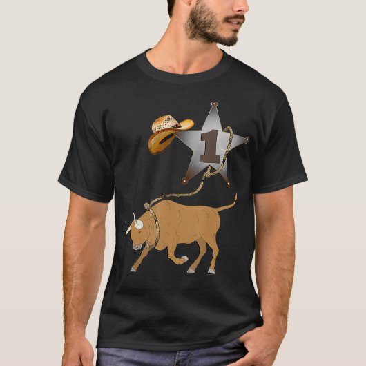 誕生日1yrオールドウェスタンロデオ農業カウボーイ tシャツ (正面)