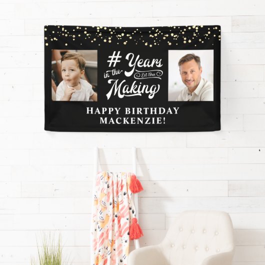 誕生日2年のの色を作カスタムる 横断幕 (インサイチュ)