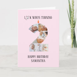 誕生日2枚目のフォトカード カード