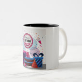 誕生日2音式コーヒーマグ ツートーンマグカップ (正面右)