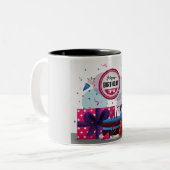 誕生日2音式コーヒーマグ ツートーンマグカップ (正面左)