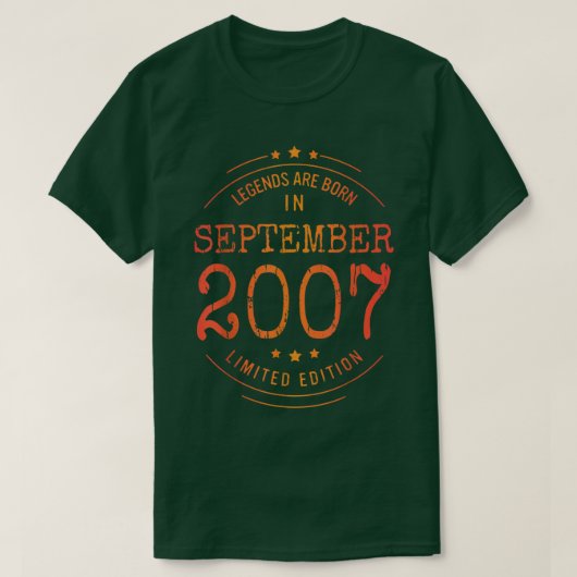 誕生日2007年9月限定版 Tシャツ (デザイン正面)